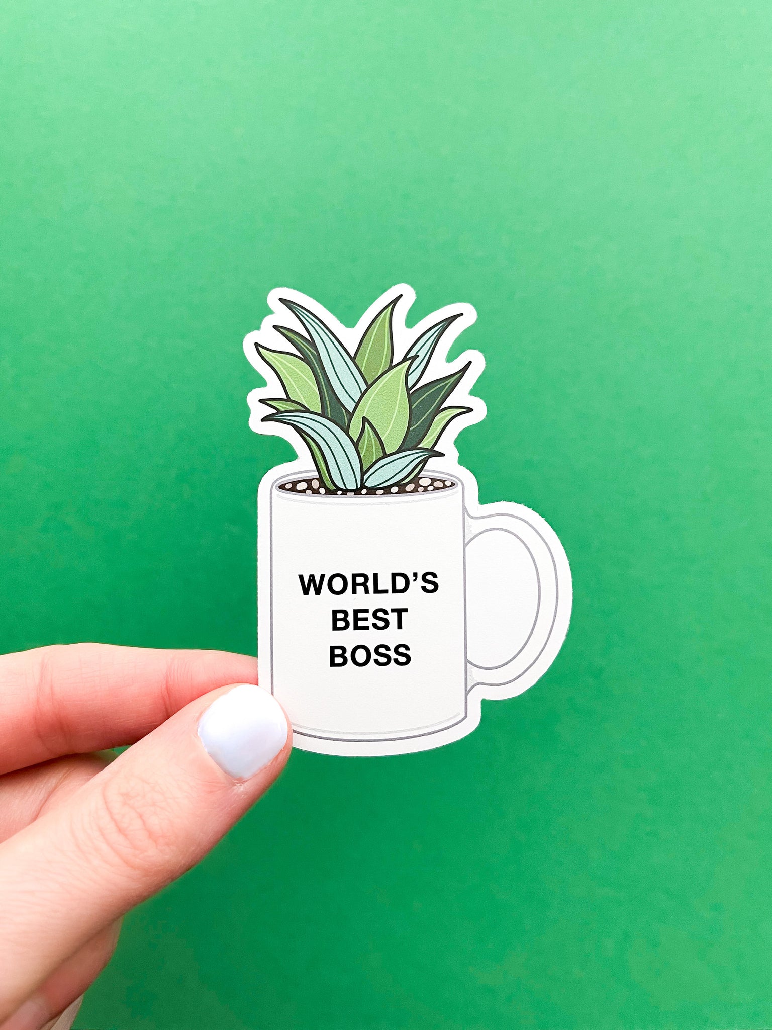 Worlds Best Boss Sticker | The Office Inspired Sticker | Coffee Mug Sticker